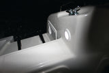 Hella 0500 Series Slim Line White 12V DC Round Soft LED Courtesy Light w/ White Plastic Rim - 980500041