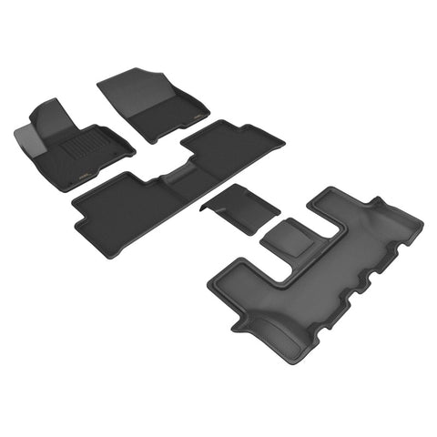 3D MAXpider 22-23 Kia Sorento 6-Seats Kagu Floor Mat- Black R1 R2 R3 - L1KA07401509