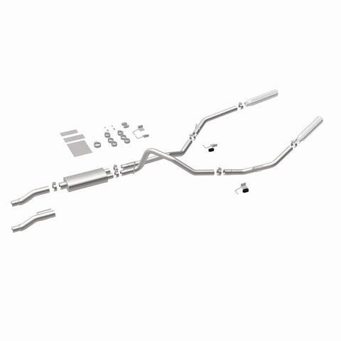 MagnaFlow 11 Ford F-150 3.7L/5.0L/6.2L SS Catback Exhaust Dual Split Rear Exit w/ 3.5in SS Tips - 15460