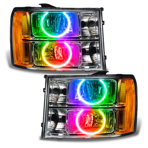 Oracle 07-13 GMC Sierra SMD HL - Round Ring Design - ColorSHIFT w/o Controller - 8165-334