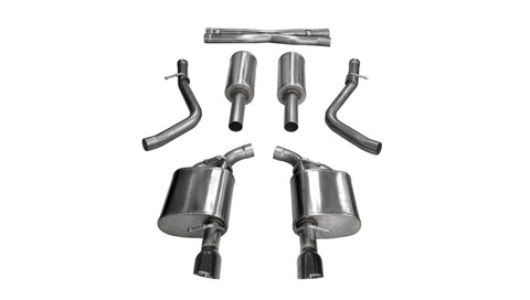 Corsa 2017-2020 Dodge Charger 5.7L V8 Xtreme Cat-Back Dual Rear Exit w/4.5in Black Tips - 21004BLK