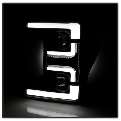 Spyder 17-18 Ford F250/F350/F450 Halogen Model Only -White Light Bar- Black- PRO-YD-FS17HALSI-BK - 5087850