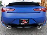aFe POWER Takeda 2.5in 304 SS Axle-Back Exhaust w/ Polished Tips 17-19 Infiniti Q60 V6-3.0L (tt) - 49-36133NM-P