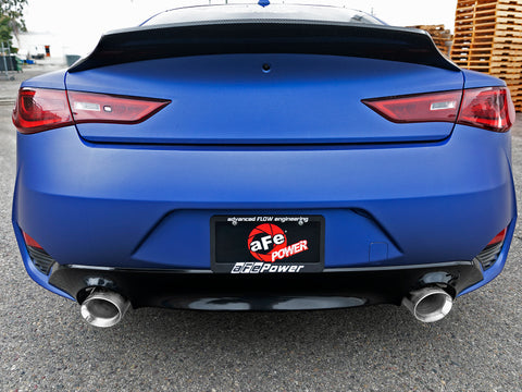 aFe POWER Takeda 2.5in 304 SS CB Exhaust w/ Polished Tips 17-19 Infiniti Q60 V6-3.0L (tt) - 49-36134NM-P