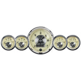 AutoMeter Gauge Kit 5 Pc 3-3/8in. & 2-1/16in. Elec Speedo W/Wheel Odo Prestige Antique. Ivory - 2002