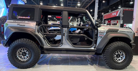 Anderson Composites 21-22 Ford Bronco 4DR Carbon Fiber Tube Doors - Front & Rear- Off Road - AC-TD21FDBR4D