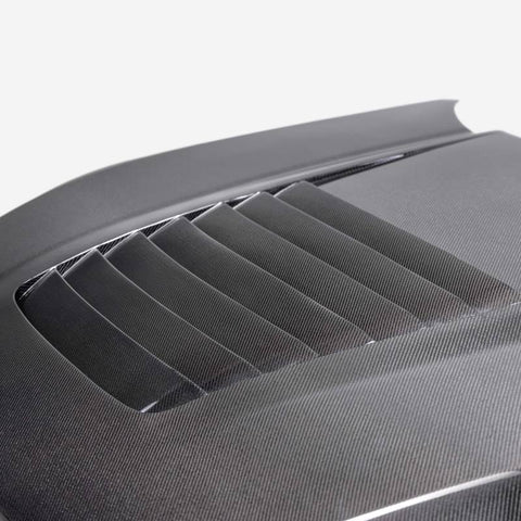 Anderson Composites 2024 Ford Mustang S650 Double-Sided Carbon Fiber Hood - AC-HD24FDMU-GT5-DS