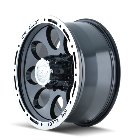ION Type 174 15x8 / 6x139.7 BP / -27mm Offset / 106mm Hub Black/Machined Wheel - 174-5883B