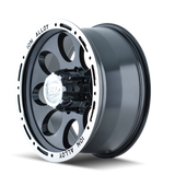 ION Type 174 16x10 / 5x139.7 BP / -38mm Offset / 108mm Hub Black/Machined Wheel - 174-6185B
