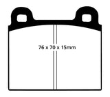 EBC 70-75 Alfa Romeo Montreal 2.6 Redstuff Front Brake Pads - DP3103C