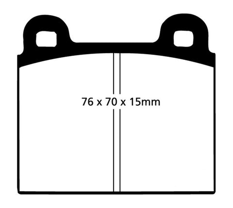EBC 69-75 Ferrari 246 Dino 2.4 Yellowstuff Front Brake Pads - DP4103R