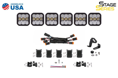 Diode Dynamics SS5 Pro Universal CrossLink 6-Pod Lightbar - White Driving - DD7256