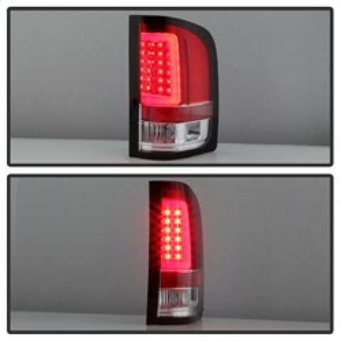 Spyder 07-13 Silverado (Will Not Work w/2010 921 Bulb) V3 Tail Lights Rd/Clr ALT-YD-CS07V3-LBLED-RC - 5084101