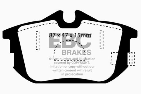 EBC 99-04 Volvo S40 1.9 Turbo T4 (200 BHP) Greenstuff Rear Brake Pads - DP21076
