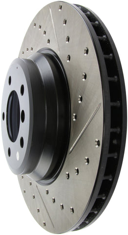 StopTech 07-09 BMW 335 (E90/E92/E93) Slotted & Drilled Left Front Rotor - 127.34093L