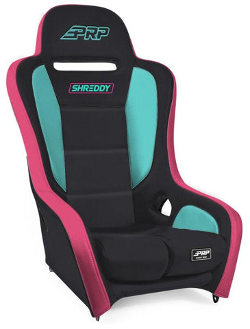 PRP Shreddy Podium Suspension Seat - Black- Pink / Teal - SHRDYA9101-02