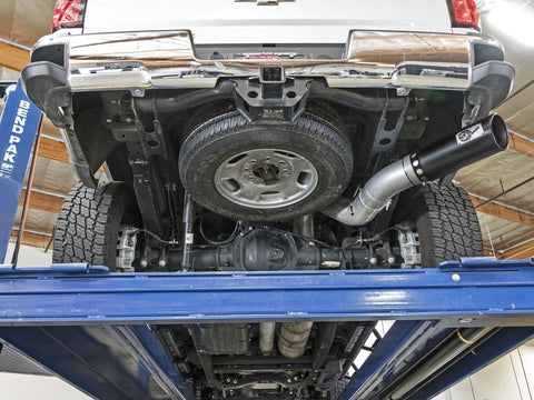 aFe Atlas Exhaust 5in DPF-Back Aluminized Steel w/ Black Tips 16-17 GM Diesel Truck V8-6.6L (td) - 49-04081-B