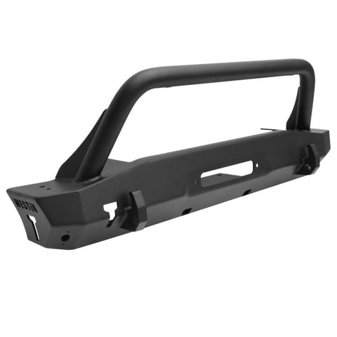 Westin 18-22 Jeep Wrangler JL / 20-22 Gladiator WJ2 Stubby Front Bumper w/Bull Bar - Tex. Blk - 59-80075