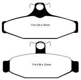 EBC 90-00 Aston Martin Vantage 5.3 (Twin Supercharged)(AP) Bluestuff Rear Brake Pads - DP51167NDX