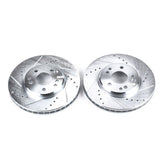 Power Stop 90-93 Mercedes-Benz 300SL Front Evolution Drilled & Slotted Rotors - Pair - EBR418XPR