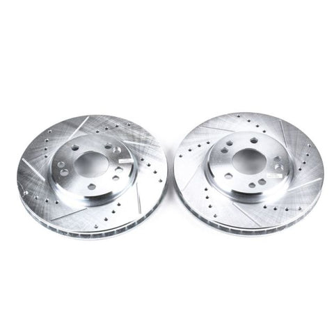 Power Stop 90-93 Mercedes-Benz 300SL Front Evolution Drilled & Slotted Rotors - Pair - EBR418XPR