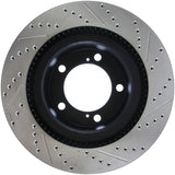 StopTech 07-09 Toyota Tundra / 08-09 Toyota Sequoia Front Right Slotted & Drilled Rotor - 127.44156R