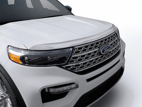 AVS 20-22 Ford Explorer (Excl. Vehicles w/Hood Lettering) Aeroskin Low Profile Hood Shield - Chrome - 622174