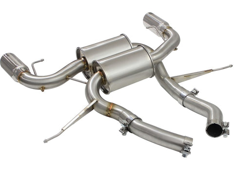aFe MACHForce XP 2.5in Axle Back Stainless Exhaust w/ Polished Tips 07-13 BMW 335i 3.0L L6 (E90/92) - 49-36327-P