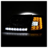 xTune Ford F150 97-03 Crystal Headlights w/ Clear LED Corners Smoke HD-ON-FF15097-LED-SET-SM - 5014801