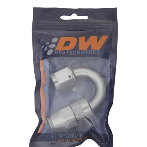 DeatschWerks 8AN Female Swivel 180-Degree Hose End PTFE (Incl. 1 Olive Insert) - 6-02-0857