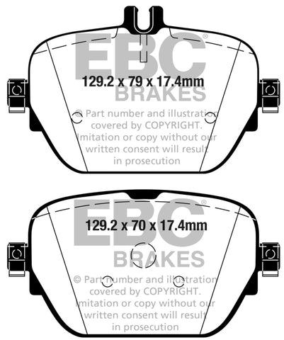 EBC 2019+ Mercedes-Benz CLS53 AMG (C257) 3.0L Turbo Redstuff Rear Brake Pads - DP32314C