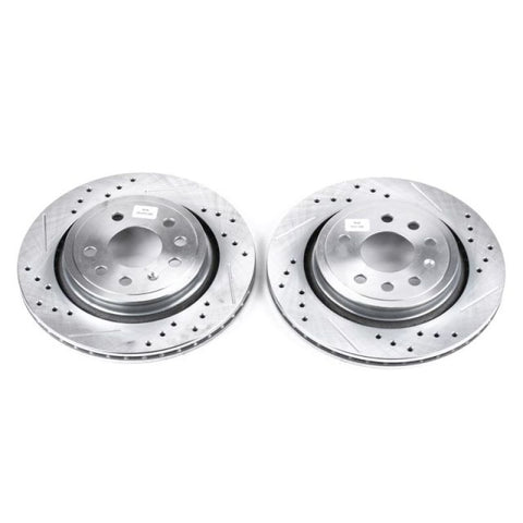 Power Stop 03-11 Saab 9-3 Rear Evolution Drilled & Slotted Rotors - Pair - EBR680XPR