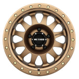 Method MR304 Double Standard 17x8.5 0mm Offset 5x5 94mm CB Method Bronze Wheel - MR30478550900