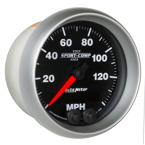 Autometer Sport-Comp II 3-3/8in 0-140MPH In-Dash Electronic GPS Programmable Speedometer - 3680