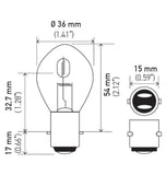 Hella Bulb 6260 12V 60/60W Ba20D B11 S2 - 6260