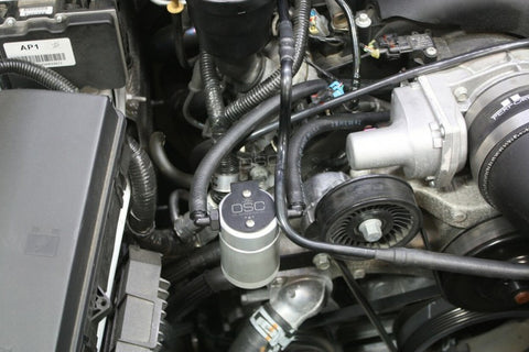 J&L 10-15 Chevrolet Camaro LS3 6.2L Passenger Side Oil Separator 3.0 - Clear Anodized - 3080P-C