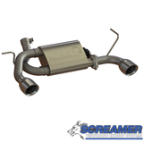 QTP 07-18 Jeep Wrangler 3.6L/3.8L 304SS Screamer Axle Back Exhaust w/4in Tips - 425007