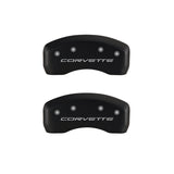 MGP 4 Caliper Covers Engraved Front & Rear C5/Corvette Red finish silver ch - 13007SCV5RD