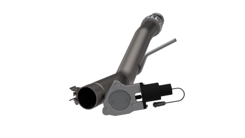 QTP 14-18 Chevrolet Silverado 1500 4.8L/5.3L EC/CC Standard Bed 3in 304SS Aggressor Cutout Mid Pipe - 510014