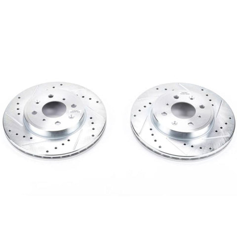 Power Stop 15-19 Honda Fit Front Evolution Drilled & Slotted Rotors - Pair - JBR1714XPR