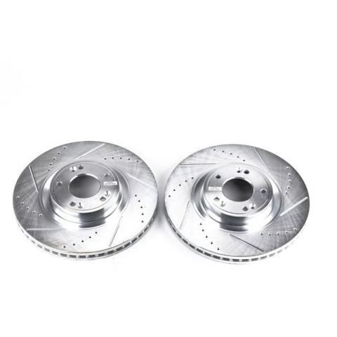 Power Stop 09-14 Hyundai Genesis Front Evolution Drilled & Slotted Rotors - Pair - JBR1375XPR