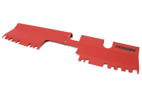 PERRIN 15-21 WRX/STI Radiator Shroud (Without OEM Intake Scoop) - Red - PSP-ENG-512-2RD
