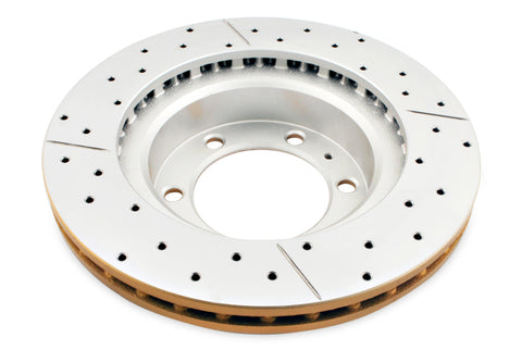 DBA 05-20 Toyota Tacoma (w/6 Lug Wheel & 4 Piston Clpr) Front Drilled & Slotted Street Series Rotor - 2716X