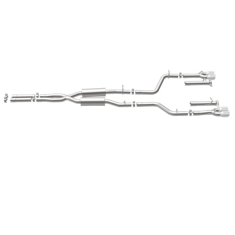 MagnaFlow Cat-Back, SS, 2.5in, Quad Split Rear 3.5in Tip 2015 Dodge Challenger R/T 5.7L - 19209