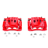 Power Stop 08-12 Ford F-250 Super Duty Rear Red Calipers w/Brackets - Pair - S5076