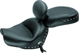 Mustang 09-17 Yamaha V-Star 950, 950 Tourer Std Touring 2PC Seat w/Driver Backrest Studs - Black - 79570