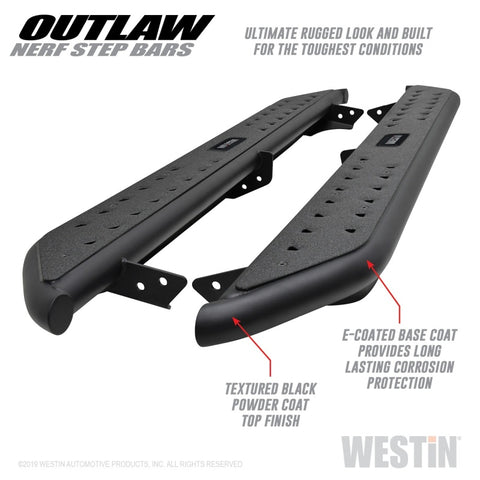 Westin 05-19 Toyota Tacoma Double Cab Outlaw Nerf Step Bars - 58-52775