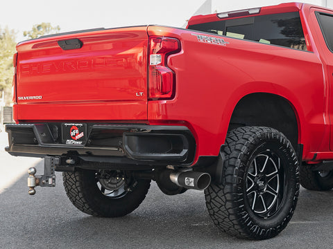 aFe Apollo GT Series 2019 GM Silverado/Sierra 1500 4.3L/5.3L 409 SS CatBack Exhaust System w/Blk Tip - 49-44107-B
