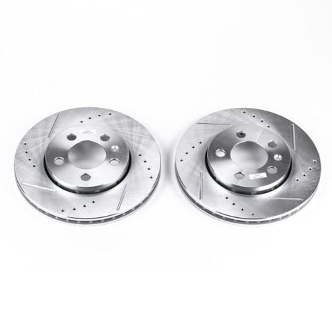 Power Stop 00-06 Audi TT Quattro Rear Evolution Drilled & Slotted Rotors - Pair - EBR647XPR