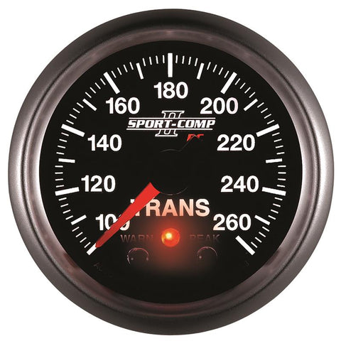 Autometer Elite 52.4mm 100-260F Transmission Temperature Peak & Warn w/ Electronic Control Gauge - 3658